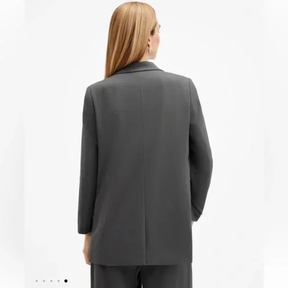 All Saints Aleida Smoke Grey Tri Blazer - Picture 3 of 7